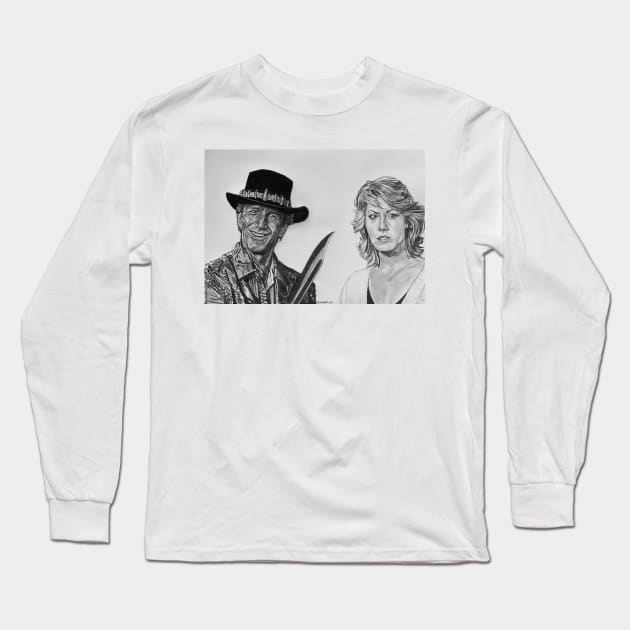 Crocodile Dundee Long Sleeve T-Shirt by BryanWhipple